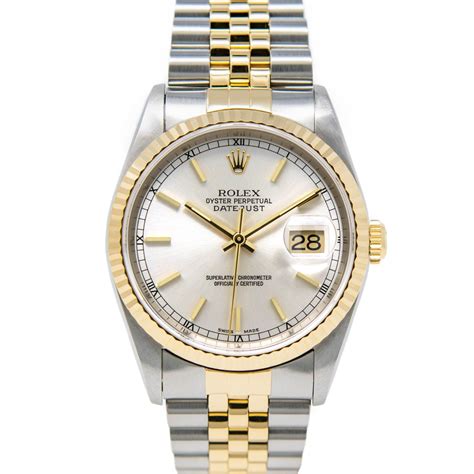 rolex datejust gold silber herren|Rolex Datejust.